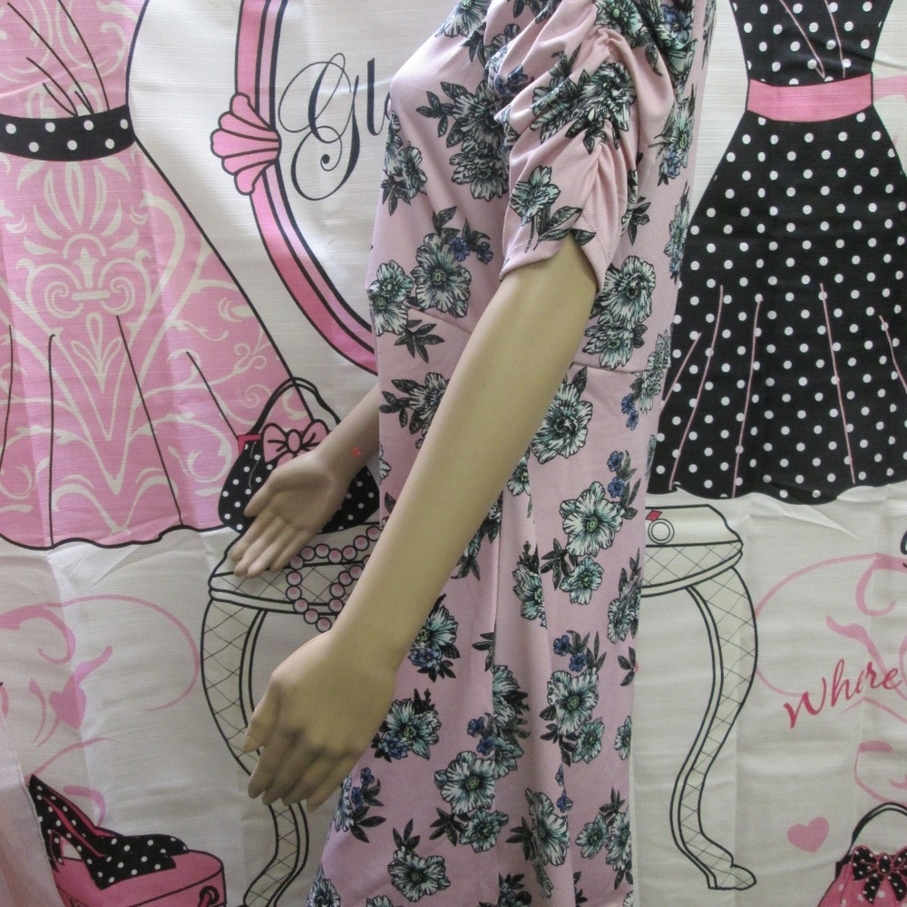 NY-LA NO COMMENT PURPLE LILY LADIES DRESS RUFFLE - Picture 4 of 8